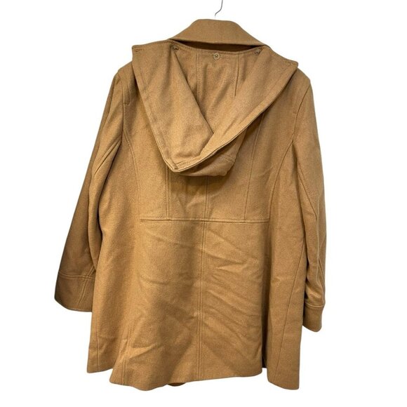 Michael Kors Women's Walker Coat Wool Zipper Camel Plus Size 1X - Picture 10 of 12